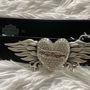 Belt, Heart Shape buckle, Harley Davidson